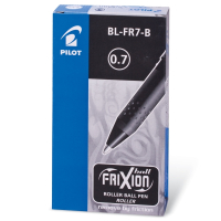 Нарушена упаковка!  <201587> Ручка стираемая гелевая с грипом PILOT "Frixion", ЧЕРНАЯ, корпус черный, узел 0,7 мм, линия письма 0,35 мм, BL-FR-7 (141456)