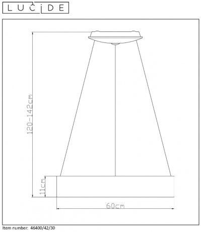 46400/42/30 Подвесной светодиодный диммируемый светильник Lucide Talowe Led 