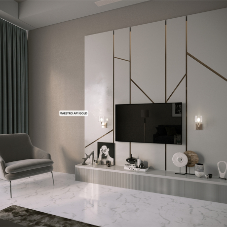 Бра с лампочкой Crystal Lux Maestro AP1 Gold+Lamps 