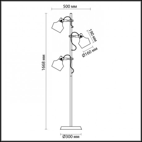 4083/3F Торшер Odeon Light Osta 