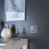 Выключатель двухклавишный без рамки Werkel Hammer серебряный W1220006