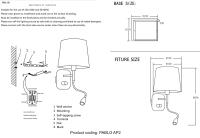Бра с подсветкой Crystal Lux PABLO AP2 BLACK/BLACK-GOLD
