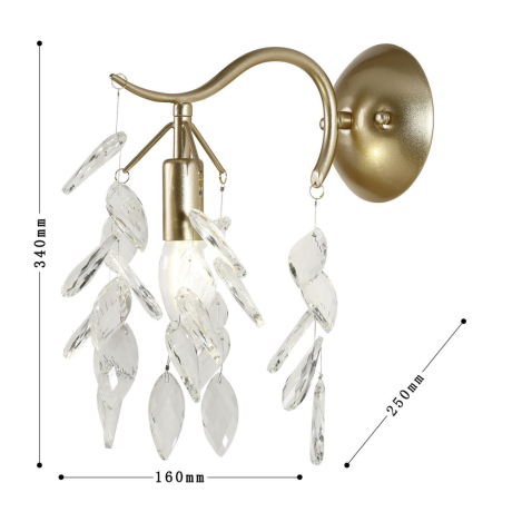 Бра Favourite Brillo с лампочкой 3003-1W+Lamps E14 Свеча 