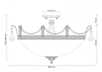 Barletta 182.10 D720 Antique Потолочная люстра Lucia Tucci