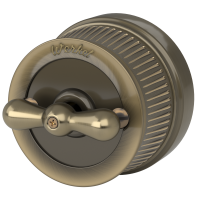 Переключатель/выключатель одноклавишный (бронзовый) ретро Werkel W5712012