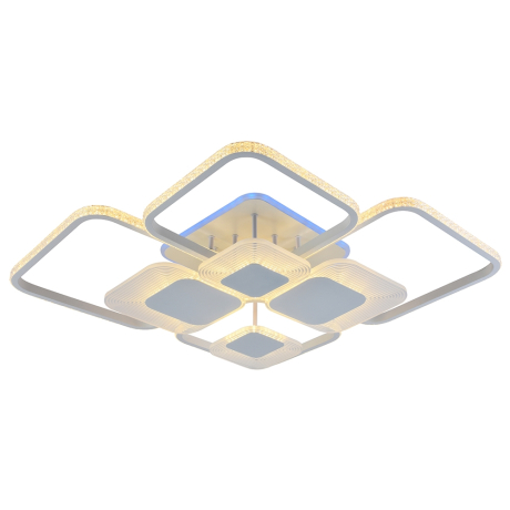 Светодиодная диммируемая люстра с ПДУ Profit Light 5886/8 WHT 232W+10W RGB 