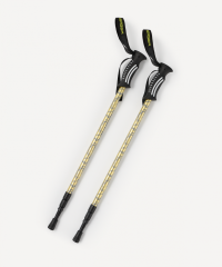 Нарушена упаковка!  <772205> Треккинговые палки Travel Pacemaker, 65-135 см, 3-секционные, светло-серый/лайм Berger ЦБ-00004475