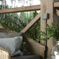 Выключатель одноклавишный влагозащищенный Werkel Gallant (графит рифленый) W5010204