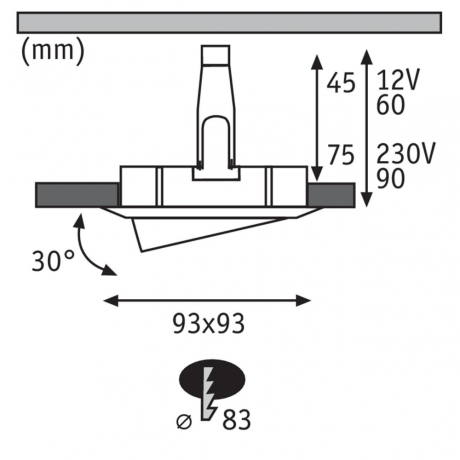 Встраиваемый светильник Paulmann Nova 93664