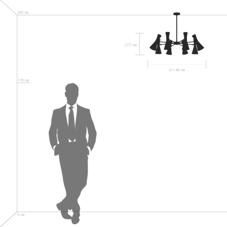 Люстра на штанге Lightstar с поддержкой Маруся Dumo (MD8506/8A) 816087 