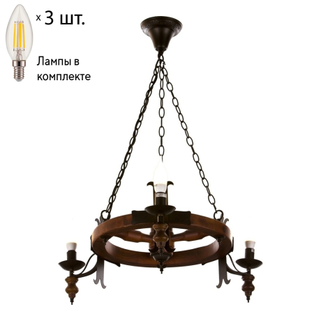 Подвесная люстра с лампочками Velante 586-703-03+Lamps 