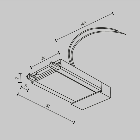 Токопровод концевой Maytoni Technical Accessories for tracks Radity TRA084B-11W