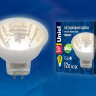 Лампа светодиодная GU4 3W 3000K (теплый белый) Uniel LED-MR11-3W/WW/GU4 GLZ21TR (UL-00001700) 