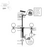 Люстра на штанге Arte Lamp Mimosa A3649PL-16PB 