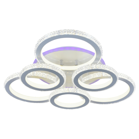 Люстра светодиодная с пультом ДУ Profit Light  8017/3+3 WHT 252W+8W RGB 