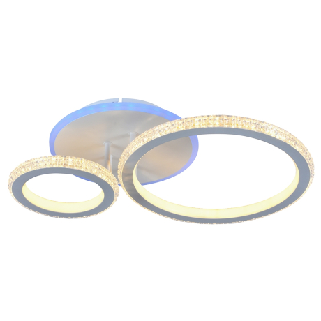 Люстра потолочная светодиодная с пультом ДУ Profit Light 8017/2 WHT 118W+8W RGB 