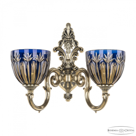 Бра Bohemia Ivele Crystal 7203B14/2/175 GB P1 U Amber-Blue/H-1I 