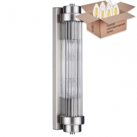 Настенный светильник с лампочками Odeon Light Lordi 4823/2W+Lamps E14 Свеча 
