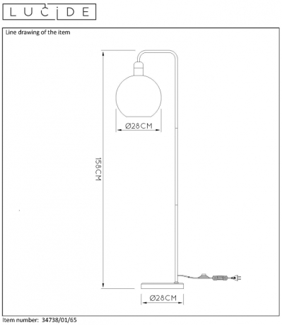 Торшер Lucide Julius 34738/01/65 