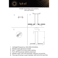Светильник подвесной с Led лампочками в комплекте APLOYT APL.307.03.02+Lamps