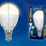 Светодиодная лампа E14 7W 3000K (теплый) Uniel LED-G45 7W-WW-E14-FR PLP01WH (UL-00002419) 