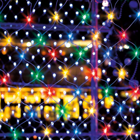 1,5*1,5м. Гирлянда сеть RGB  IP20 Eurosvet 300-001 (a044093)