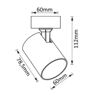 Светильник спот с Led лампочками в комплекте CRYSTAL LUX CLT 017CW1R BL+Lamps