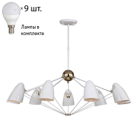 Подвесная люстра с лампочками Favourite Humpen 1758-9P+Lamps E14 P45