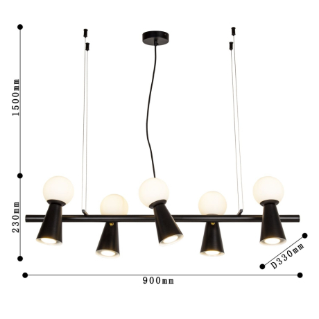 Подвесная люстра Gnomes Favourite с поддержкой Алиса 4095-5P-А 