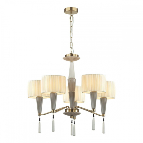 Потолочная люстра Odeon Latte с лампочками 5403/5+Lamps E14 Свеча 