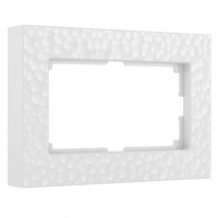 Рамка для двойной розетки Werkel Hammer белый W0082401
