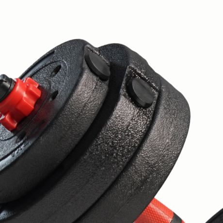 Нарушена упаковка!  <847773> Гантель Р 10,0 кг 2 шт /черно-красный/ 1 001-0010-002