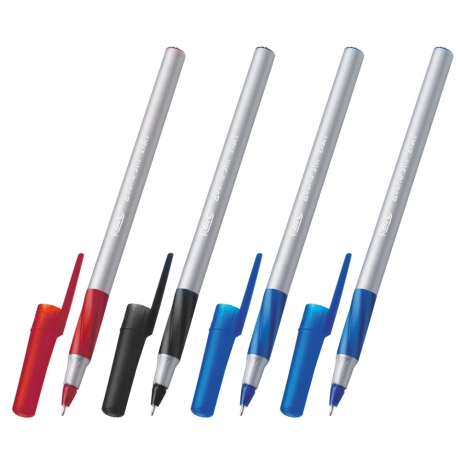 Нарушена упаковка!  <375858> Ручки шариковые с грипом BIC "Round Stic Exact", НАБОР 4 шт./3 ЦВЕТА (синий, черный, красный), линия письма 0,28 мм, блистер, 932858 (143979)