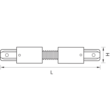 Однофазный гибкий соединитель для встраиваемого шинопровода Barra Lightstar 501157 