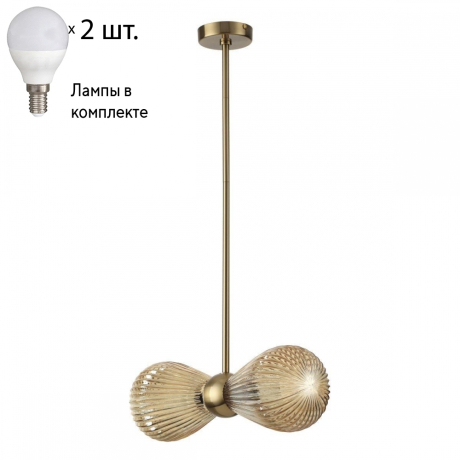 Подвесной светильник Odeon Elica с лампочками 5402/2+Lamps E14 P45 