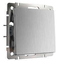 Выключатель одноклавишный проходной (cеребряный рифленый) Werkel W1112009