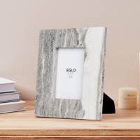 423174 Фоторамка SIAYAN L190, B30, H240 стекло, мрамор, коричневый, белый Eglo