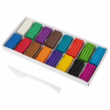 Нарушена упаковка!  <397769> Пластилин классический ЮНЛАНДИЯ "ЮНЫЙ ВОЛШЕБНИК", 16 цветов, 240 грамм, СО СТЕКОМ, ВЫСШЕЕ КАЧЕСТВО, 106430 (106430)