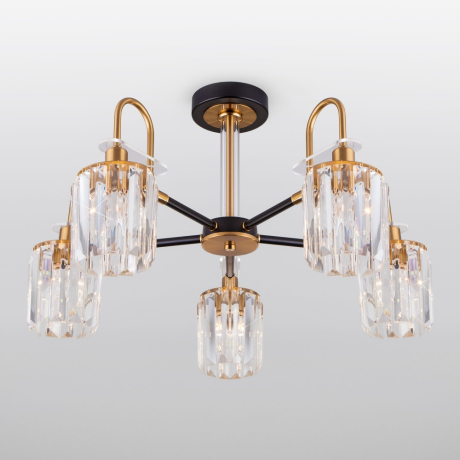 Люстра на штанге Eurosvet Tenia 70090/5 черный a045144 