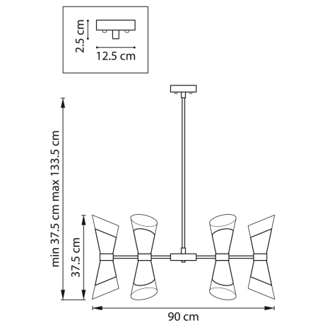 Люстра на штанге Lightstar с поддержкой Алисы, Strato 817164 