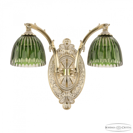 Бра Bohemia Ivele Crystal 7211B12/2/210 GW P1 D Clear-Green/H-1K 