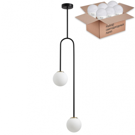 Потолочный светильник с лампочками Odeon Light Ambi 4340/2+Lamps E14 P45 