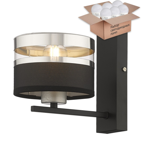 Бра с лампочкой Velante 294-101-01+Lamps E27 P45 