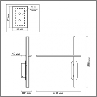 Настенный светильник Odeon Light L-Vision Rudy 3890/20WLP