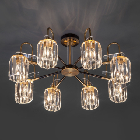 Люстра на штанге Eurosvet Tenia 70090/8 черный a045145 