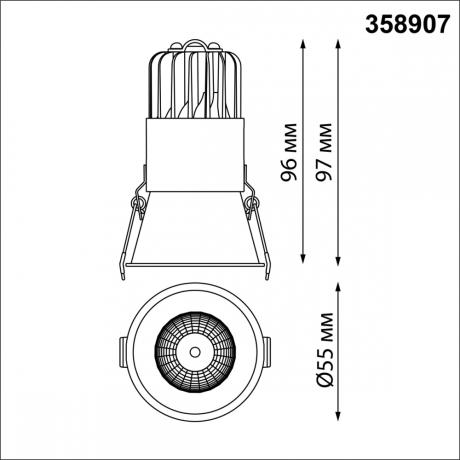 Встраиваемый светильник Novotech Lang 358907 