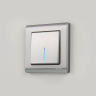 Выключатель одноклавишный с подсветкой без рамки Werkel глянцевый никель W1110102