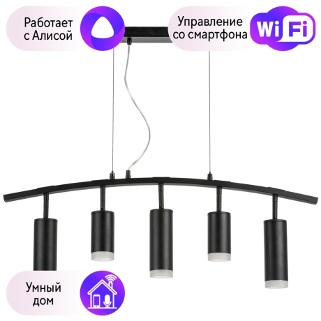 LR7353728730 Подвесной светильник Rullo Lightstar с поддержкой Алисы, (комплект из 571735+214437-2+214487-3+202430-5) 