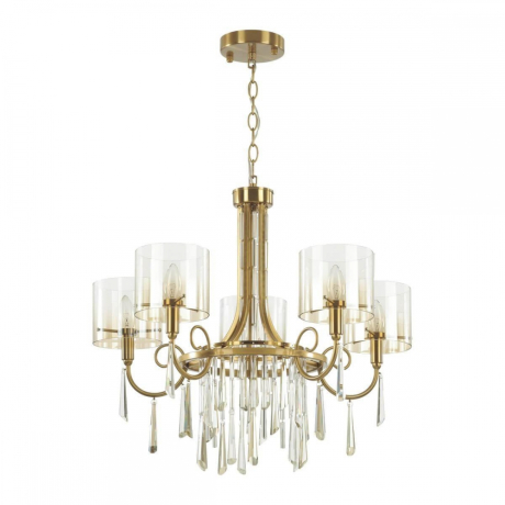 Подвесная люстра Odeon Nicole с лампочками 4886/5+Lamps E14 Свеча 