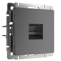 Розетка Ethernet RJ-45 (графит рифленый) Werkel W1181004